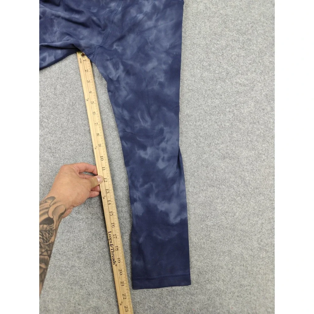 Lululemon Leggings‎ Womens 4 Blue Tie Dye High Rise Ankle Yoga Athletic Pants